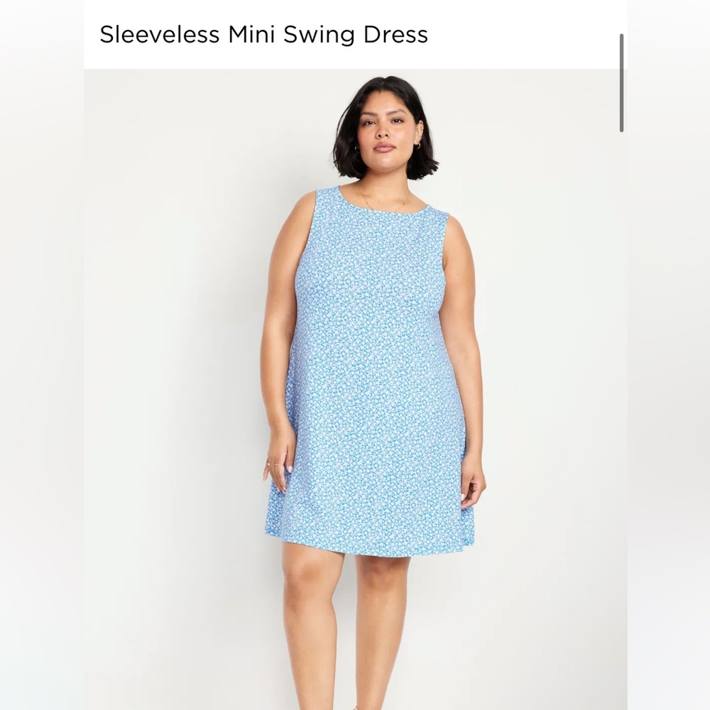 Floral Print Sleeveless Mini Swing Dress
